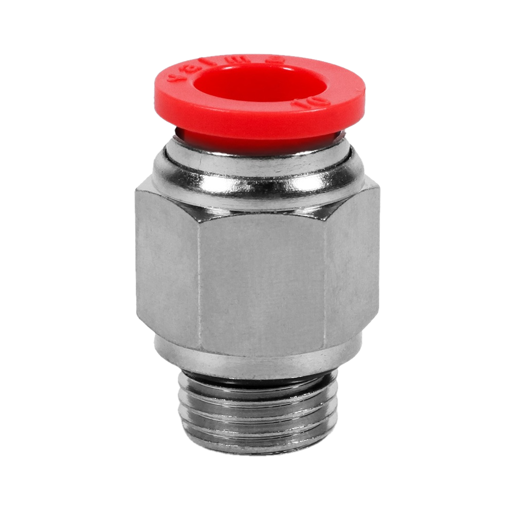 QP-AD-08-G18 Фитинг прямой, 8мм x G 1/8 (наруж.резьба)