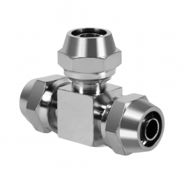 NM-UT-06-06 Фитинг тройник T-образный с накидной гайкой, 6-4 мм